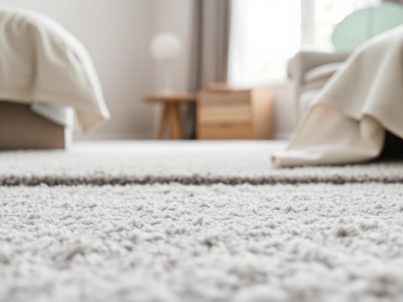 Newly fitted plush grey carpet in a Northampton bedroom